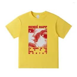 Camisetas para hombre, camiseta de Renee Rapp, Worthy Tour 2023 Merch, camiseta de manga corta con cuello redondo a la moda, ropa de Hip Hop para hombres y mujeres