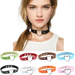 Choker 2023 Women Lady Favorite Party Punk Goth Harajuku Grunge Leather Necklace Heart Funky Torques Collar Jewelry