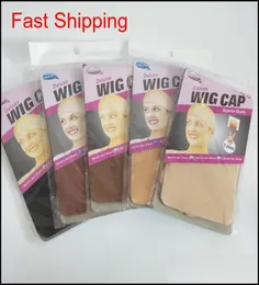Deluxe Wig Cap 24 Units 12bags Hairnet For Making Wigs Black Brown Stocking Liner Snood Nylon Me qylNyF babyskirt1194108