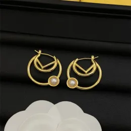 Designer Charmörhängen för kvinnor Fashion Luxury Golden Letters Ear Studs Diamond Pearl Earring High Quality Smyckes G2310132Z-6
