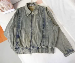 23 Autumn New Girls' Style Simple and Stylish Slim and Age Reducing Embroidery Wash Denim Coat