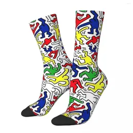 Men's Socks All Seasons Crew Stockings Keiths Harings Harajuku Casual Hip Hop Long Accessories For Men Women Birthday Present