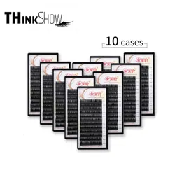 偽まつげThinkShow 10ケース個々のまつげ100％手作り3Dボリュームまつげ拡張自然韓国シルクミンク偽アイラッシュ231012