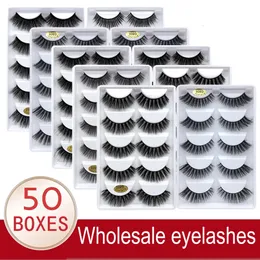 False Eyelashes Wholesale Eyelashes 20/30/50 Boxes 5 Pairs 3D Mink Lashes Natural False Eyelashes Soft makeup Fake Eye Lashes cilios g806 g800 231012