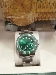 Box Mens Movement Watches Watch Ceramic Bezel 116610 Green Dial 자동 기계식 클래식 스타일 스테인리스 스틸 방수 Luminous Wristwatches