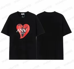 T-shirt da uomo Top T-shirt da donna Tendenze Designer Cotone maniche corte Luxurys lanvins Magliette Abbigliamento Abbigliamento da strada