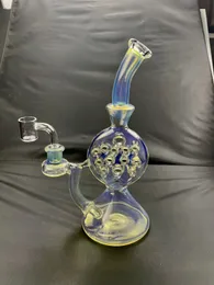 Rainbow color Customisation honeycomb bong hookahs bongs for smoking Borosilicate oil burner ong Gravity Hookah Elf Bardab rig ash catcher bongs silicone Local