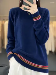 SWEATER SWEATER KOBIETA KOBIETA jesienna zima 2023 O-Neck Pullovers Długie rękawy Grube wełniane skoczki wełny