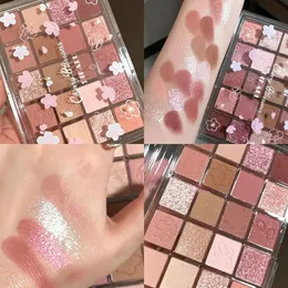 Eye Shadow DIKALU Evening Cherry Dance Eyeshadow Tray 20 Color Large Plate Pearl Matte Bright Milk Tea Affordable Spring 231012