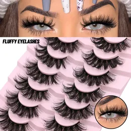 Falsche Wimpern GROINNEYA Lashes Mink Fluffy 57 Paar Langlebige, dünne, natürliche, dramatische Volumenwimpern, dicke Verlängerung 231012