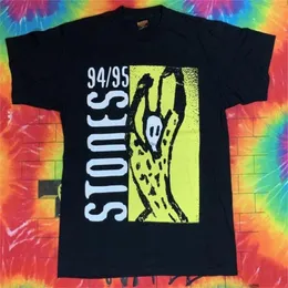 Homens camisetas Vintage 1994-94 Voodoo Lounge Tour Camisa de concerto Brockum Band Tee293z