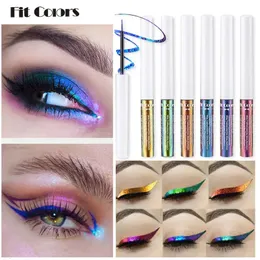 Combinazione ombretto/liner 6 colori trucco Eyeliner liquido Impermeabile a lunga durata Glitter perlescenti Ombretto metallizzato lucido Evidenzia trucco occhi 231012