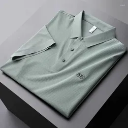 Männer Polos Luxus Mode Schmetterling Stickerei POLO Shirt Kurzarm 2023 Sommer Koreanische High-end-Atmungsaktive Casual T-shirt männer