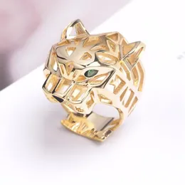 Küme Jewelrycluster Yüzük Yeşil Gözler Leopar Panther Kokteyl Yüzüğü Erkekler için Kristal Keder Mücevher Aesnesory Ria0031 Drop Deliv2000