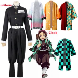 Cosplay dorosły dzieci Demon Slayer Corps Kimetsu no Yaiba Kisatsutai Kamado Tanjirou munduR Agatsuma Zenitsu Cosplay Costplay Costum Anime Cloak