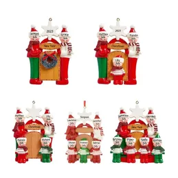 Happy Family Diy Harts Christmas Ornaments Pendant Christmas Tree Decoration