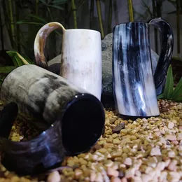 Mugs Ecomhunt Drop Handmade Ox Horn Mug Crafts Whiskey S Glasses Cup Wine Drinking Viking Coffee Tea Drinkware 231013