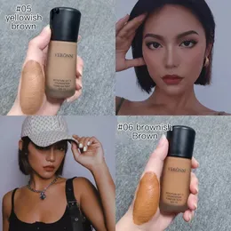 Doft 30 ml Base Face Liquid Foundation Brown Full täckning concealer Oljekontroll Dark Skin Contour Makeup Wholesale 231013