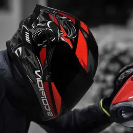 Cykelhjälmar varumärke äkta Jiekai 316 Högkvalitativ full ansikte motorcykel hjälm män racing dot capacete casqueiro casque 231012