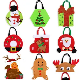 Altre forniture per feste festive Borsa natalizia in feltro Borsa riutilizzabile per caramelle con manici Regalo di Natale per bambini Ragazze Donne Vacanze P Dhwsl