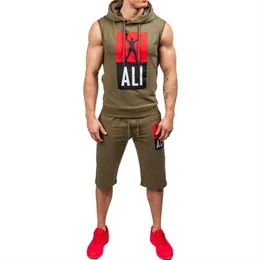 Мужской дизайнерский спортивный костюм 2018 новый мужской костюм для бега для фитнеса и тренировок без рукавов свободная мужская одежда для бега Wea2461