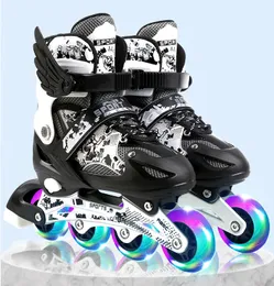 Inline Roller Skates selling adjustable PU 4wheel high rebound flash roller blades for childrens inline skates 231012