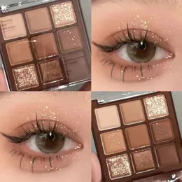 Eye Shadow 9 Colors Glitter Eyeshadow Palette Matte Earth Color Brown Acrylic Waterproof Korean Contour Makeup Cosmetics 231012