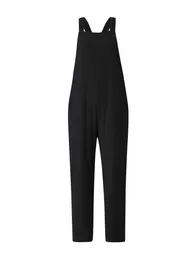 女性用ジャンプスーツロンパース女性サスペンダーのズボンの固体色の密閉ビブ全体の女性用Pocket s m l xl xxl