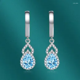 Stud Earrings AIYANISHI Cute Female 925 Stelring Silver Water Drop Boho Colorful Long Dangle For Women
