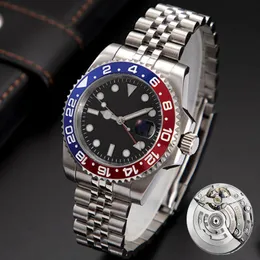 Clean Factory GMT Full Series Luxury Watch GMT Automatisk mekanisk rörelse Röd svart kokscirkel 904L 40mm Mens Leisure Sapphire Glass Pepsi Watches