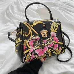 Ice Packs/Isothermic Bags 2021 New Women's Bag Handbag Flower Graffiti Painting Single Shoulder Bag Crossbody Bag Women Bags 230519