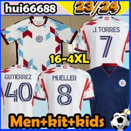 XXXL 4XL 22/23/24 camisas de futebol SHAQIRI J.TORRES 2023 2024 GUTIERREZ PRZYBYLKO NAVARRO CHICAGOS home away man Kit crianças camisas de futebol