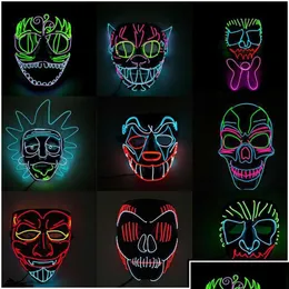 Party Masks Party Masks Arty LED Light Eagle Dancer Cat Head Fashion Cool Mask från Purge Election Year bra för Festival Cosplay Dh42a