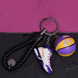 2021 3D Sports Shoes Keychains Cute basketball Key Chain Car keys Bag pendant No 24 basketball pendant fans souvenir gift287i