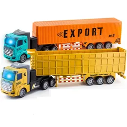 Electric RC Car RC Engineering Vehicle Semi Trailer Electric Heavy Duty Transport Truck Dump Boy Wireless Remote Control Model Toy 231013