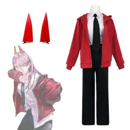 Cosplay Anime Chainsaw Man Cosplay Power Costume Cappotto Camicia Cravatta Set completo Donna Uniforme Carnevale di Halloween