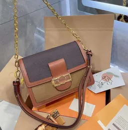 Dauphine Trend Omuz Çantaları 5a Moda Zinciri Çanta Çapraz Koyu Kadın Lüks Designer Deri Hobo Totes Messenger Çanta Cüzdan M44391