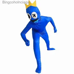 Temadräkt kom barn pojkar blå monster wiki cosplay skräckspel halloween jumpsuit carnival födelsedagsfest komma gåva231011