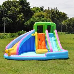 Outdoor Playhouse For Kids Inflatable Playground Castle Water Slide Park Children Park Toys with Blower Jumper for Kids Indoor Play Fun Birthday Party Games Gifts