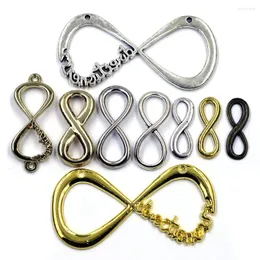 Colares pingentes 20g conectores infinito 8 símbolo da sorte pingentes para pulseiras colar feminino jóias artesanais diy fazendo busca
