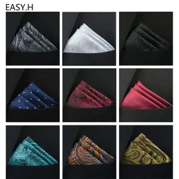 Cravat Pocket Square Handkerchief Accessories Paisley Solid Colors Vintage Business Suit Handkerchief Breast Scarf 25*25cm 231012