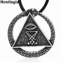 Nostalgia sigil från Lucifer Geometric Halsband som alla ser ögonhänge Pagan Wicca Amulet Church of Satan Jewerly Woman3017