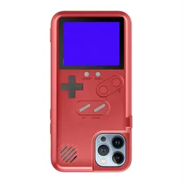 Color Screen Game Console Phone Case kan lagra 36 Classic Games Proteable Handheld -spelspelare för iPhone 15 Pro Max 14 13 12 11 X XR 8 Plus stötsäkert omslag 1 st.