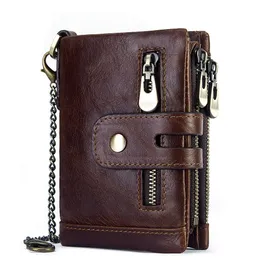 Cowhide -kortpaket 30% rabatt på dollar plånbok rfid mäns korta läder plånbok
