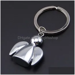 Key Rings Fashion Stereo Angel Keychain Key Rings Chain Bag Hangs For Women Men Jewelry Gift Will And Sandy New Jewelry Dhij5