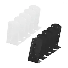 Jewelry Pouches 10 Packs 24 Holes Earring Display Holder Acrylic Ear Stud Rack L-Shape Earrings Studs Organizer Stand