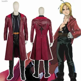 Theme Costume Anime Full Metal Alchemist Cosplay Come Men Trench Vest Pants Edward Elric FullMetal hooded coat Halloween Outfit ChristmasL231013