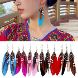 TseenYi Perline Orecchini a cerchio Stud Boho Orecchini a
