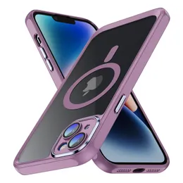 حالات Magsafe لـ iPhone 15 14 13 12 11 Mini Plus Pro Max Armor Grackproof Magnetic Case Cover Luxury