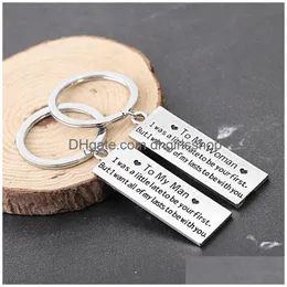 Key Rings Scpture Letter Keychain To My Women Men Key Rings Handbag Hangs Couple Lovers Fashion Jewelry Will And Sandy Drop Ship Jewel Dhugz